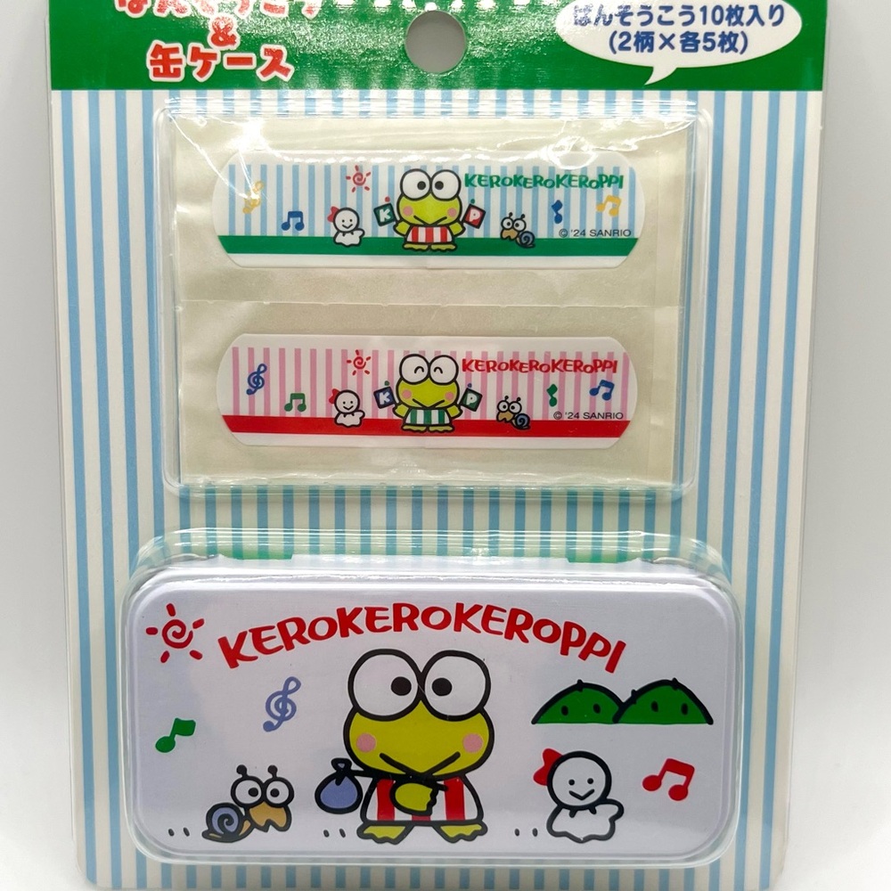 Keroppi Band-Aids with Retro Case ( Last one) - Picture 2 of 2
